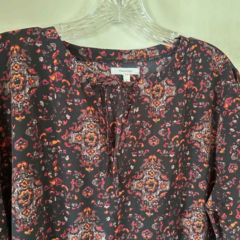 Black Boho Print Tunic - Picture 2 of 8